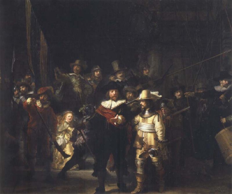 REMBRANDT Harmenszoon van Rijn The Militia Company of Frans Banning Cocq,Known as The Night Watch oil painting image